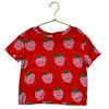 H&M Red & Pink Smiley Raspberry Print T-Shirt - Size 5-6