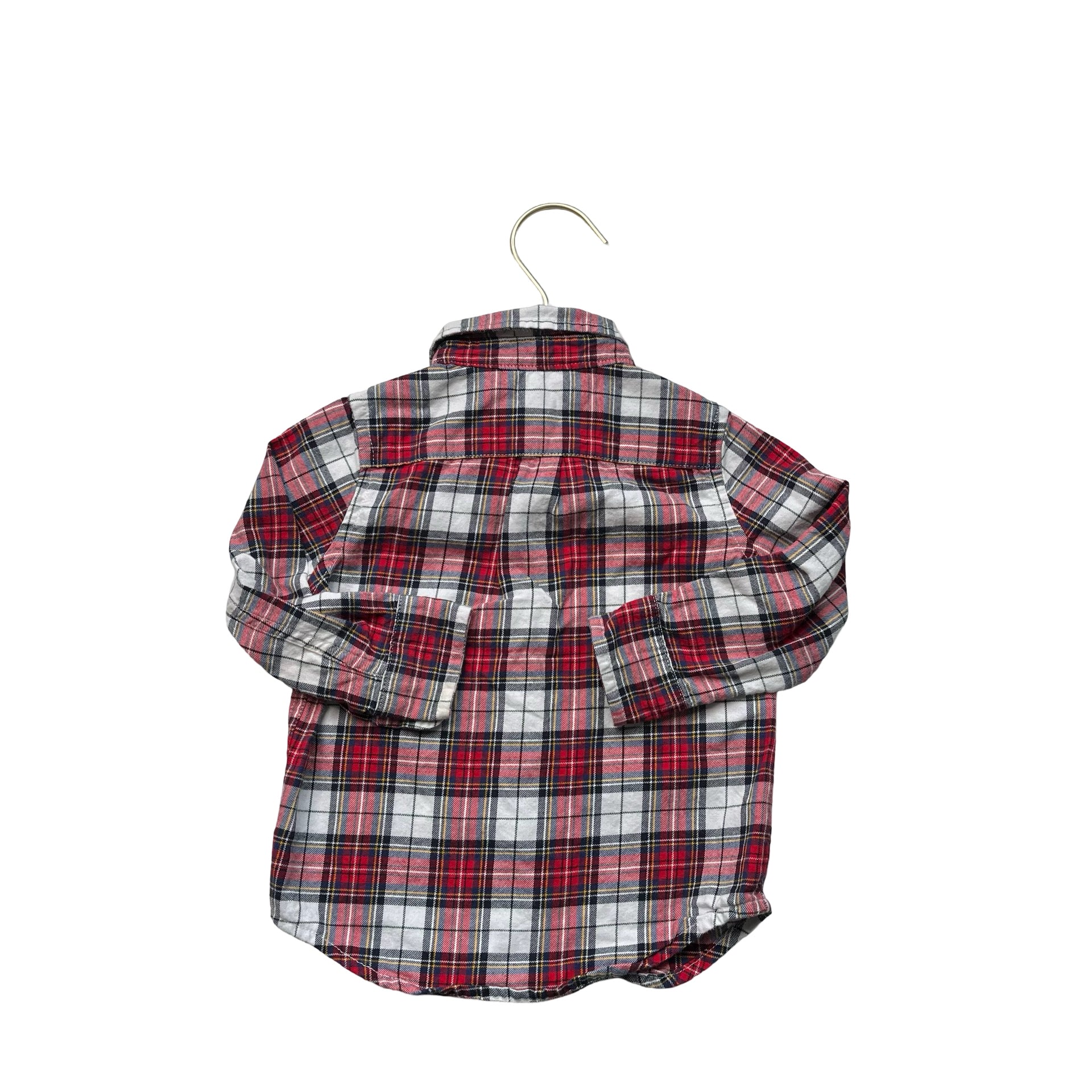 Janie and Jack Plaid Button Down Shirt - Size 12-18 Mo