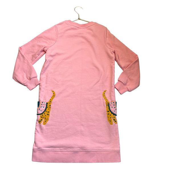 Hanna Andersson Pink Animal Pocket Sweatshirt Dress - Size 10