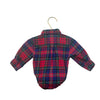 Janie and Jack Red Tartan Plaid Button Down Bodysuit Shirt - Size 3-6 Mo