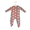 Magnetic Me Dusty Peach Ghost Print Footed One-Piece PJS - Szie 6-9 Mo