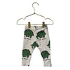 Zara Ivory & Green Print Ribbed Dino Pants - Size 6-9 Mo