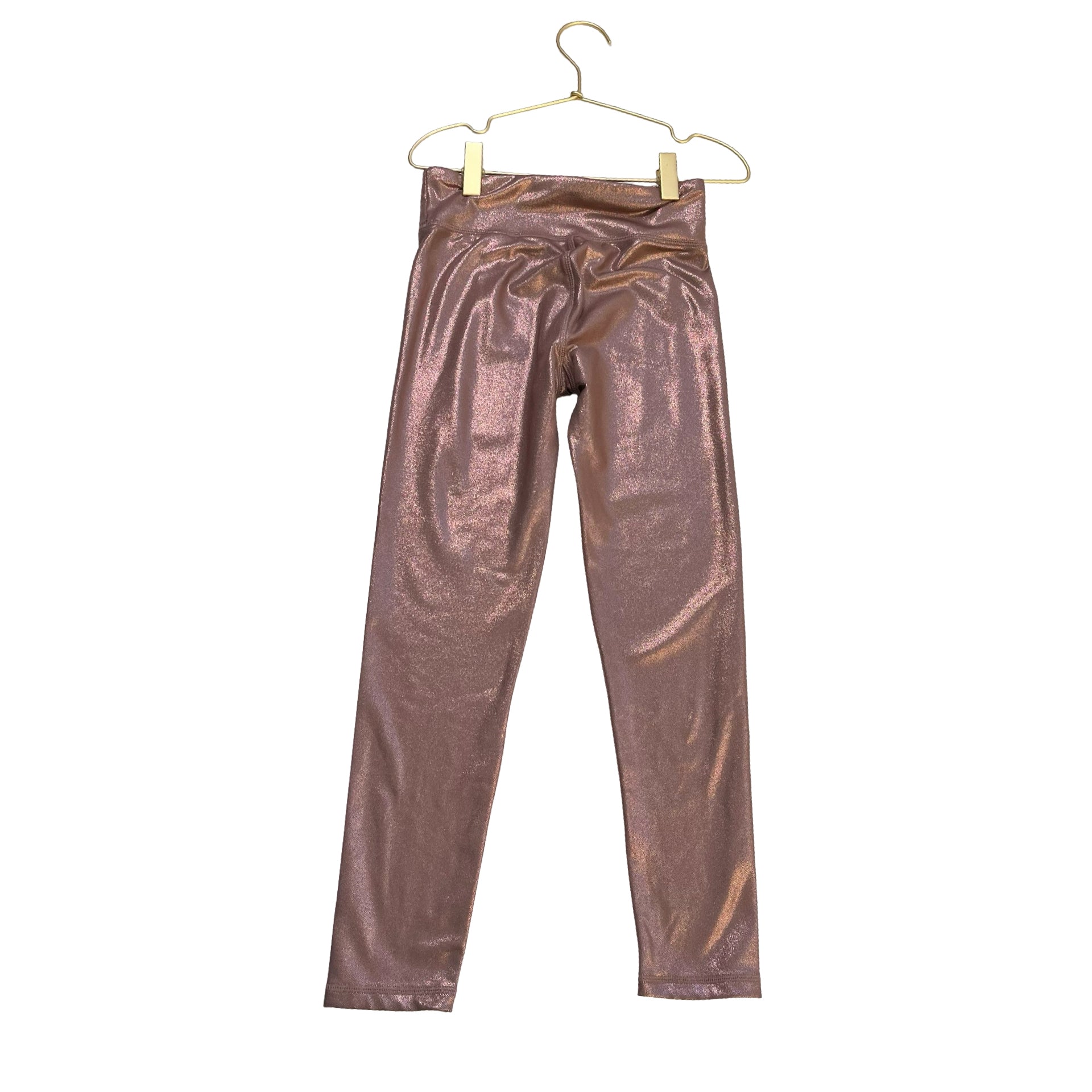 Gap Kids Rose Gold Metallic Leggings - Size M 8