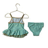 Flapdoodles Mint Green & Gold Metallic Unicorn Tankini Swim Suit - Size 18 Mo