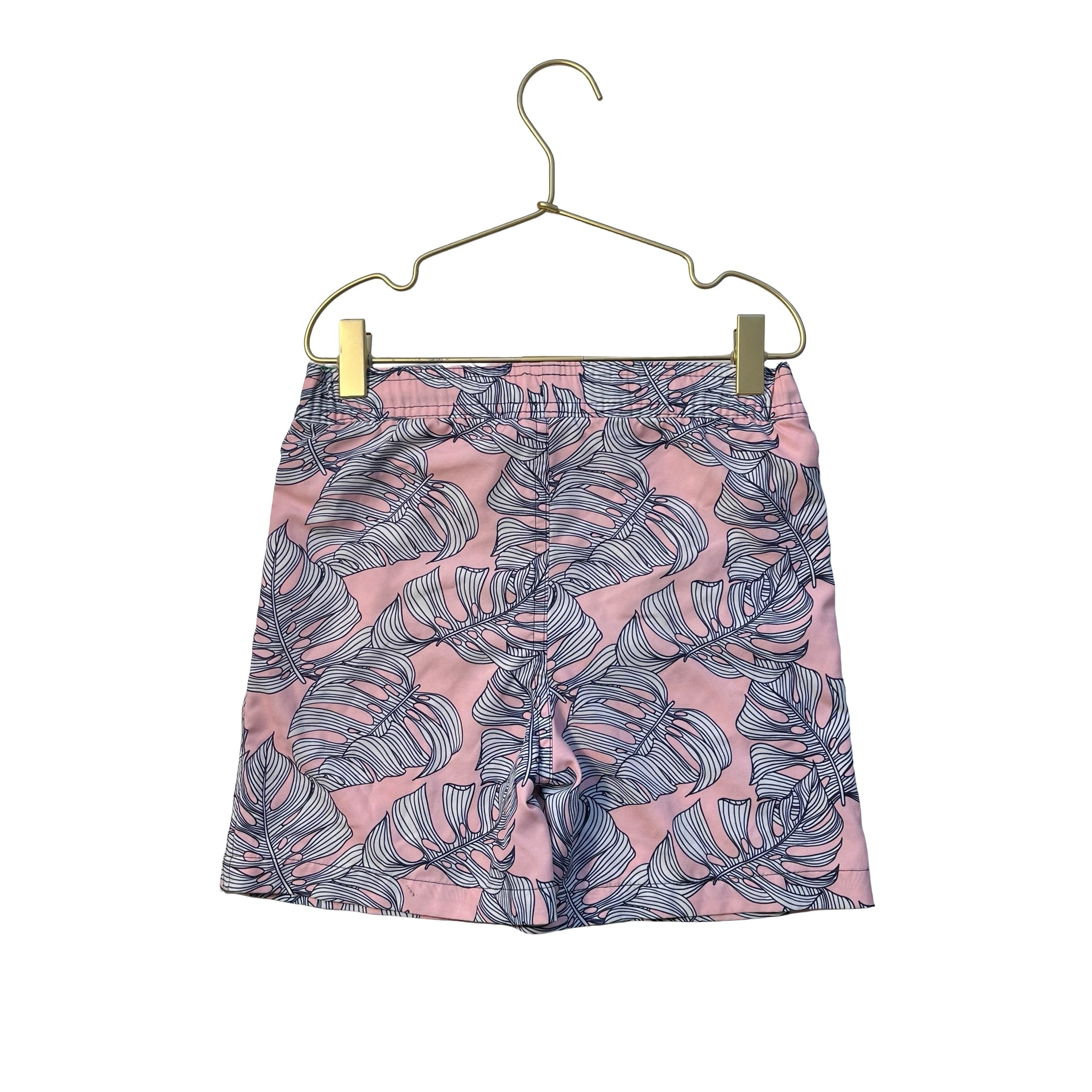 Shade Critters Pink & Navy Tropical Leaf Swim Suit - Size 5T