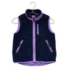 Crewcuts Navy Sherpa & Lavender Trim Vest - Size 8