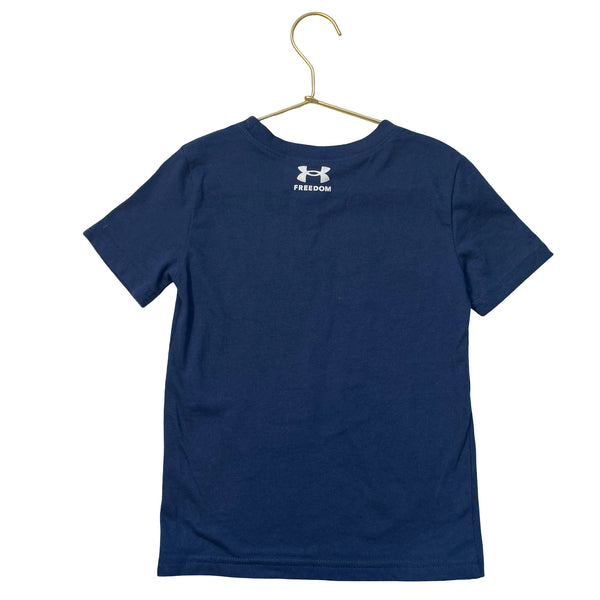 Under Armour Navy Stars & Stripes Logo T-Shirt - Size 5