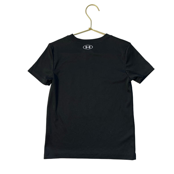 Under Armour Black & Colorful Logo Athletic T-Shirt - Size 5