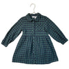 Zara Green & Navy Check Shirt Dress - Size 5-6