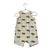 Hanna Andersson Ivory Dachshund Hot Dot Print Shortall Romper - Size 18-24 Mo