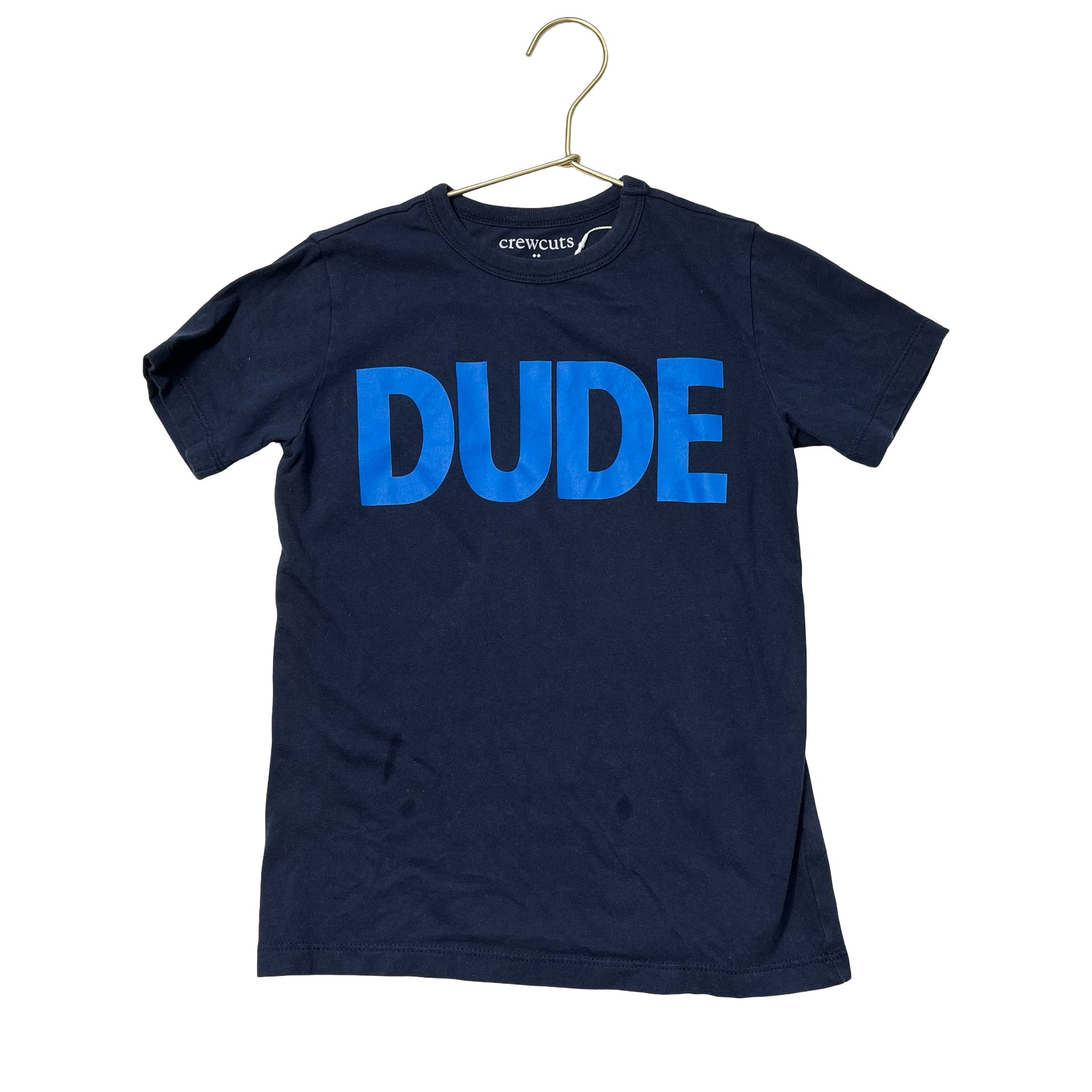 Crewcuts Navy & Blue 'Dude' Short Sleeve T-Shirt - Size S (6/7)
