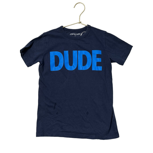 Crewcuts Navy & Blue 'Dude' Short Sleeve T-Shirt - Size S (6/7)
