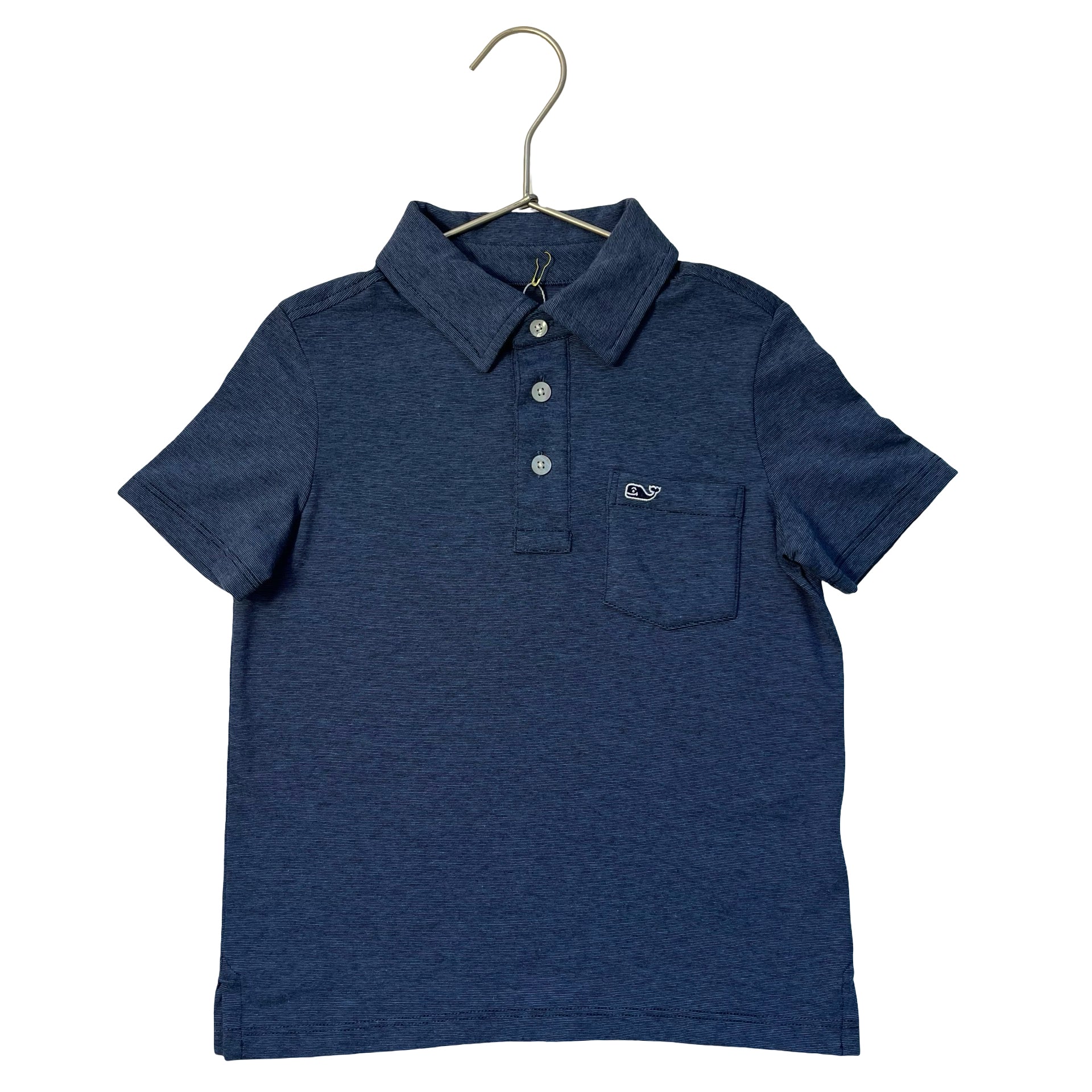 Vineyard Vines Navy Striped 'Edgartown Polo' Shirt - Size 5