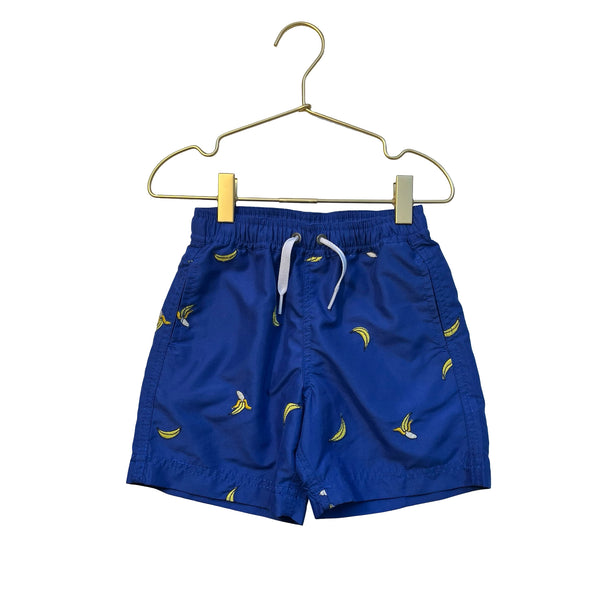 Hanna Andersson Blue Banana Patch Swim Shorts - Size 4