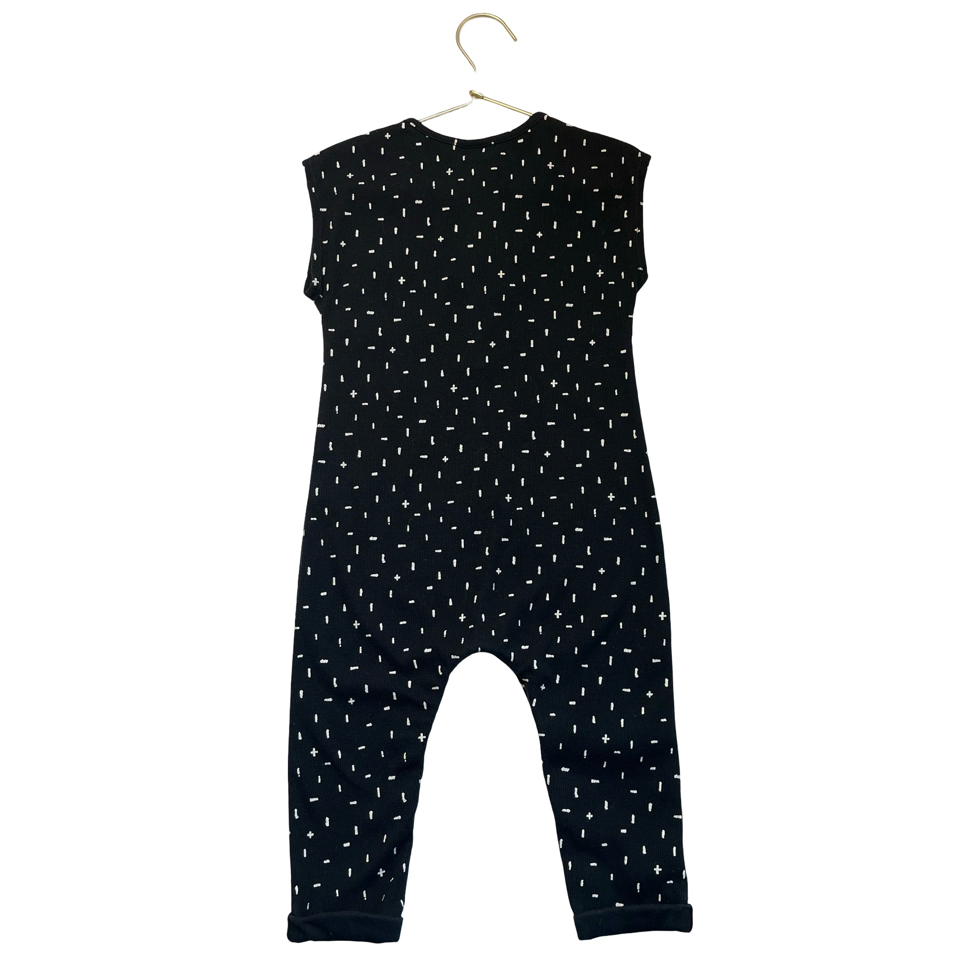 Art Class Black & White Pattern One-Piece Jumpsuit - Size 2T