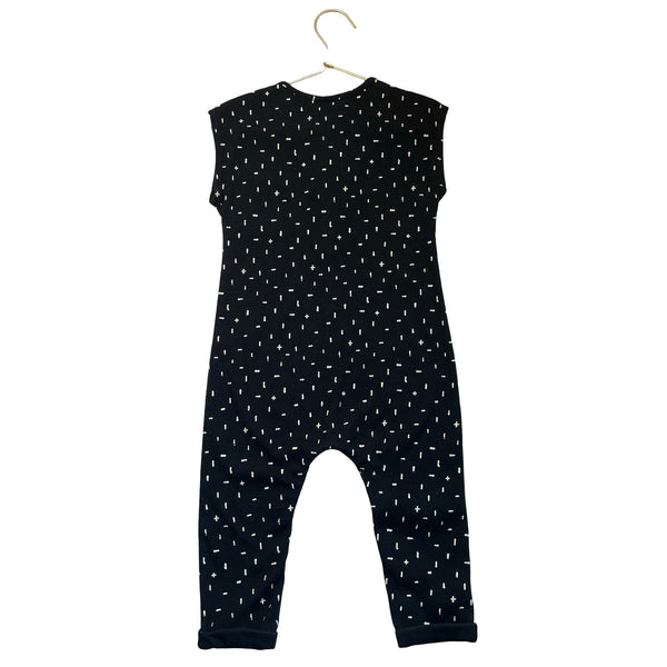 Art Class Black & White Pattern One-Piece Jumpsuit - Size 2T
