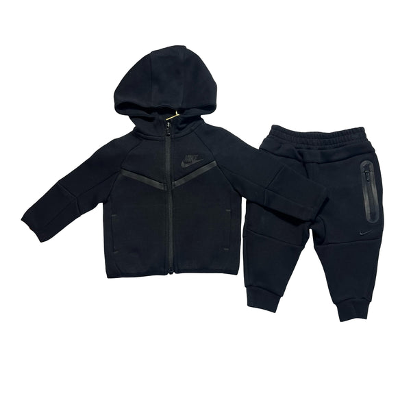Nike Tech Black Zip-Up Hoodie & Jogger Set - Size 12 Mo