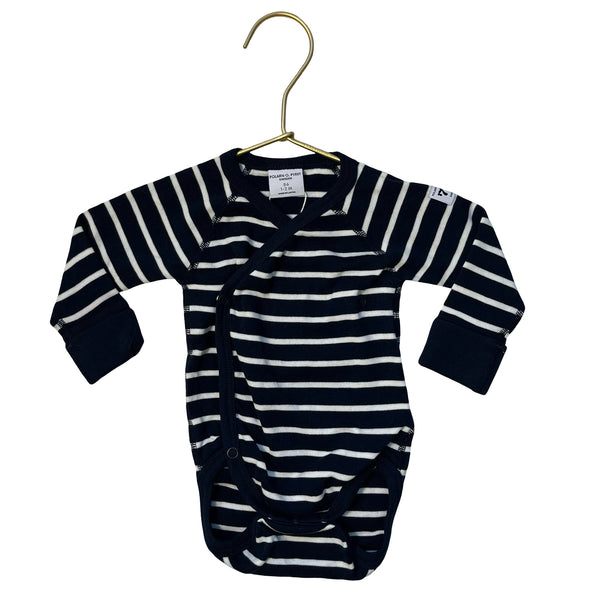 Polarn O. Pyret Navy & White Striped Onesie Bodysuit - Size 1-2 Mo