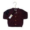 1 + in the family Burgundy Wool-Blend V-Neck Cardigan Sweater with Tags - 6 Mo