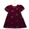 Cat & Jack Burgundy Velvet & Sequin Star Dress - Size S 6-7