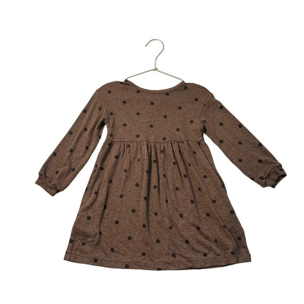 Baby Gap Brown Polka Dot Knit Dress - Size 3