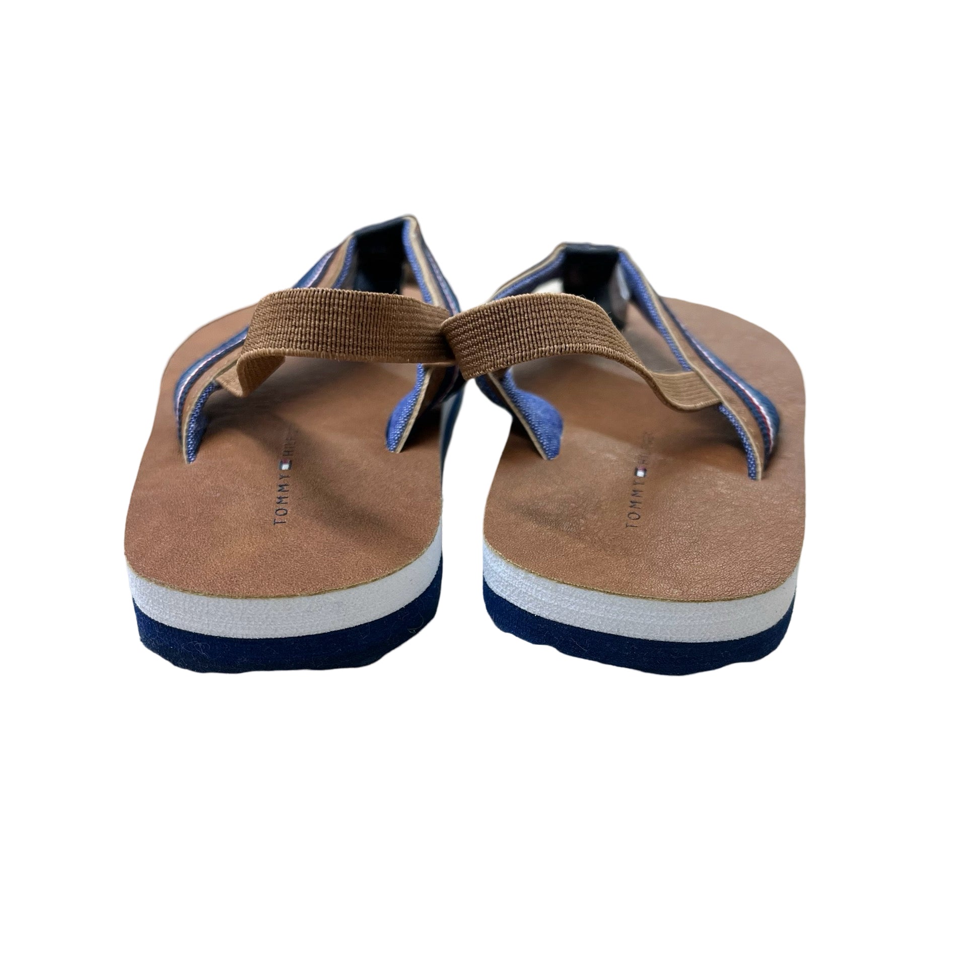 Tommy Hilfiger Brown & Navy Flip Flop Sandals - Size 7/8