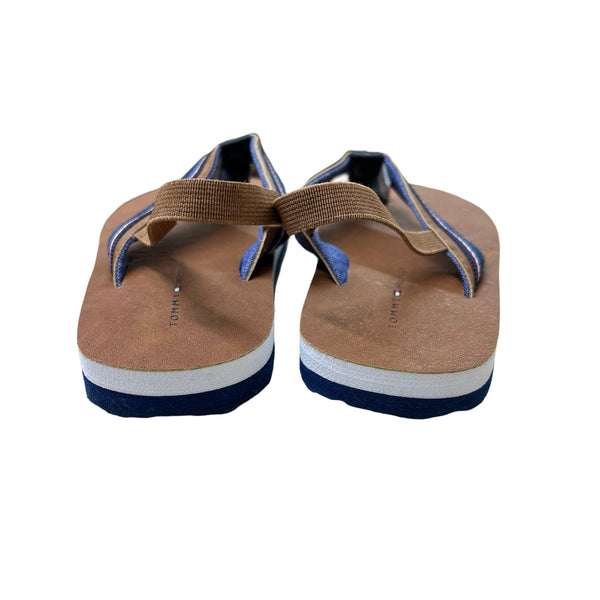 Tommy Hilfiger Brown & Navy Flip Flop Sandals - Size 7/8