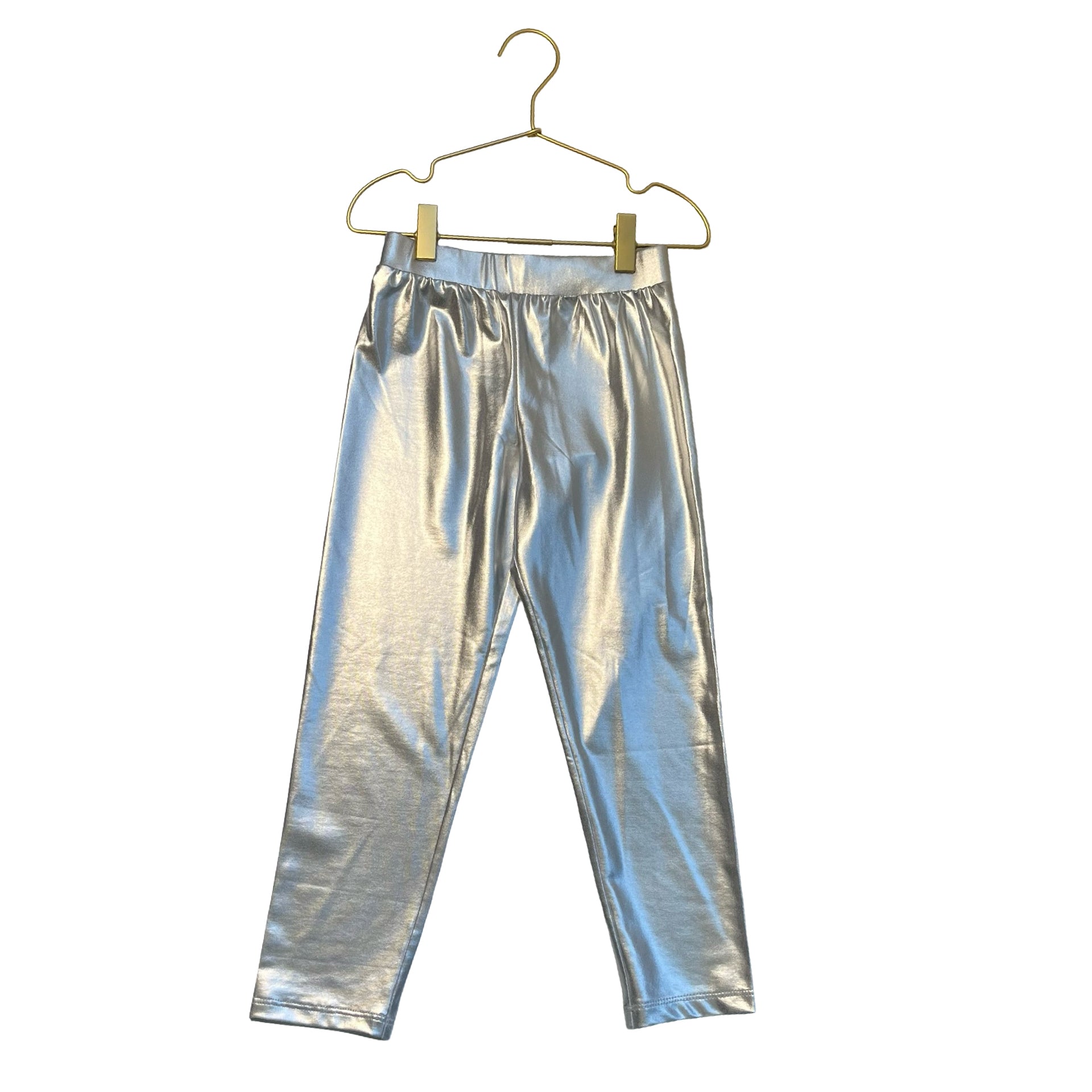 Gap Kids Silver Metallic Leggings - Size S 6-7
