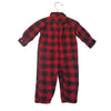Baby Gap Jersey-Lined Red & Black Plaid Flannel Button Down One-Piece - 12-18 Mo