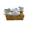 Sun San Swimmer White Leather Salt Water Sandals in Box - Size 12