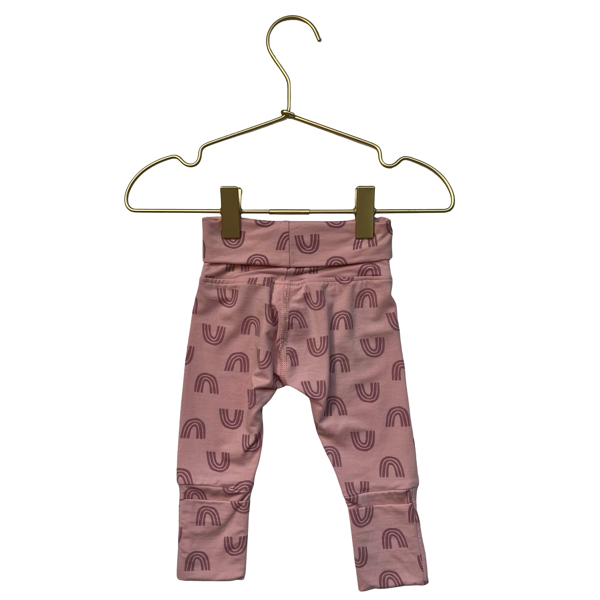 Hanna Andersson Pink Rainbow Print Pants - Size 0-3 Mo