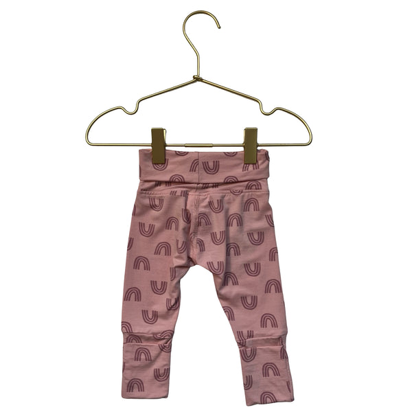 Hanna Andersson Pink Rainbow Print Pants - Size 0-3 Mo