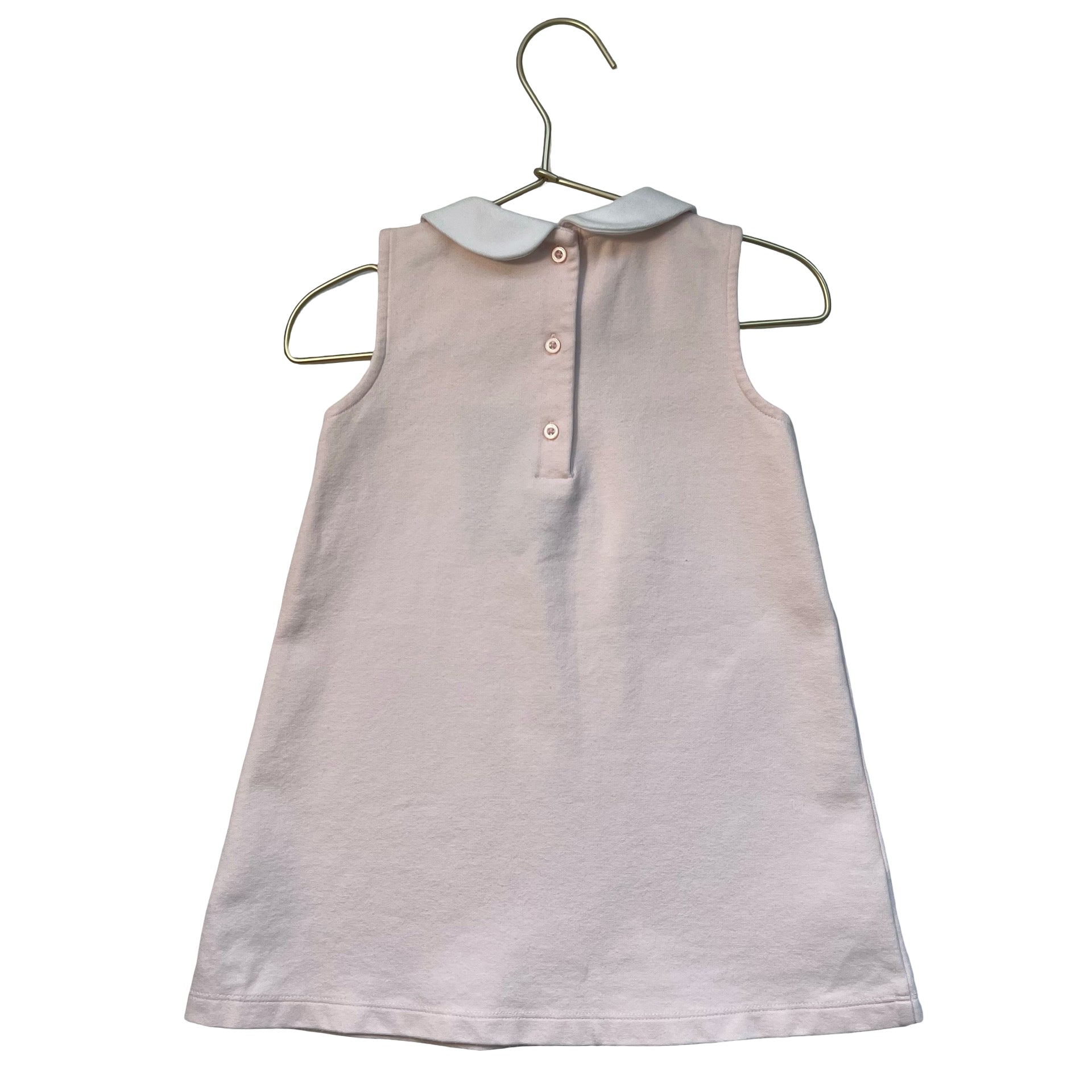 Janie and Jack Pink & White Collar Dress - Size 18-24 Mo