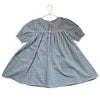 Emile et Ida Blue & Ivory Check Dress - Size 8A