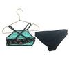 Wonder Nation Black & Multi-Color Floral 2-Piece Swim Suit - Size XS (4/5)