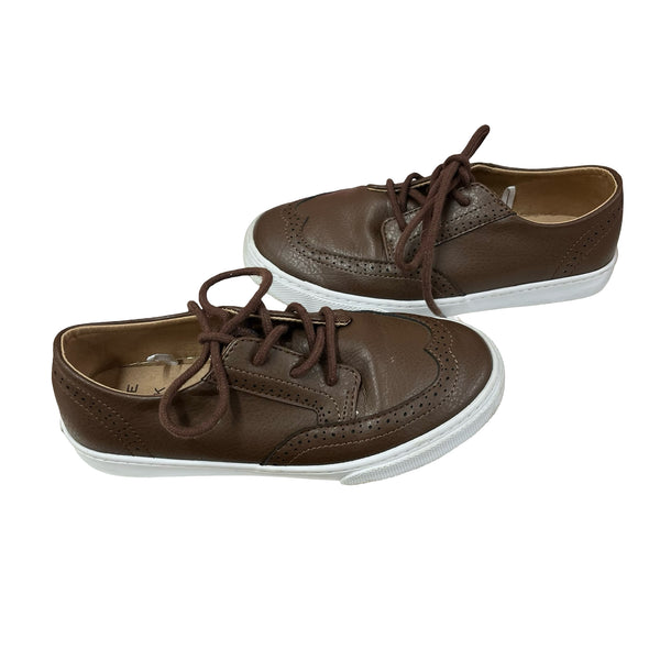Janie and Jack Brown Wing-Tip Style Sneakers - Size 1 Big Kid