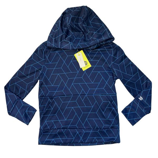 All in Motion Navy & Blue Geo Pattern Hooded Athletic Sweatshirt w Tags - XS 4-5