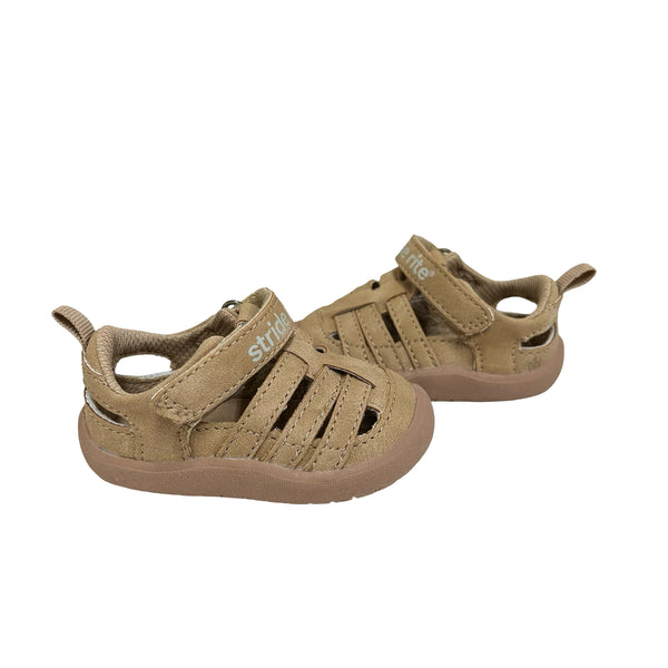 Stride Rite Ellison Tan Closed-Toe Sandals - Size 2