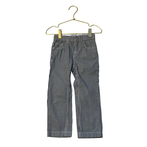 Petit Bateau Navy & White Striped Denim Jeans - Size 3