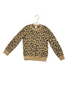 Crewcuts Tan Leopard Print Cotton Sweater - Size S 6-7