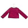 Janie and Jack Raspberry Pink Quilted Velvet Jacket - Size 3-4