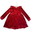 H&M Red Crushed Velour Dress - Size 8-10