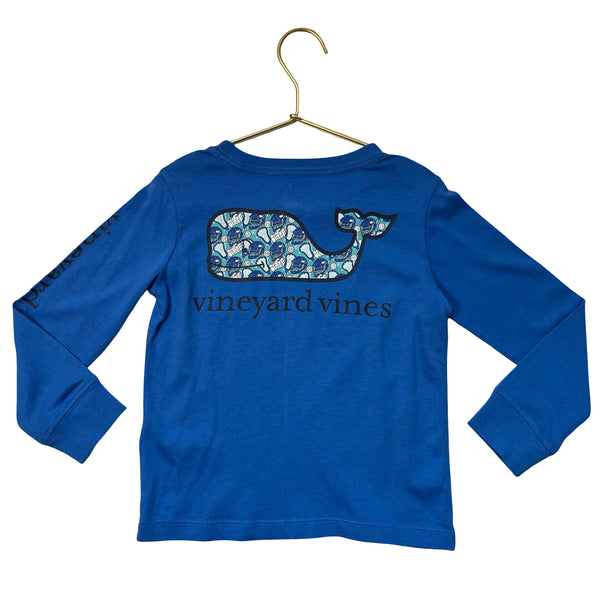 Vineyard Vines Blue Lacrosse Whale Shirt - Size 3T