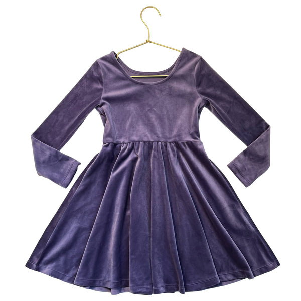 Tea Collection Plum Velvet Dress - Size 6