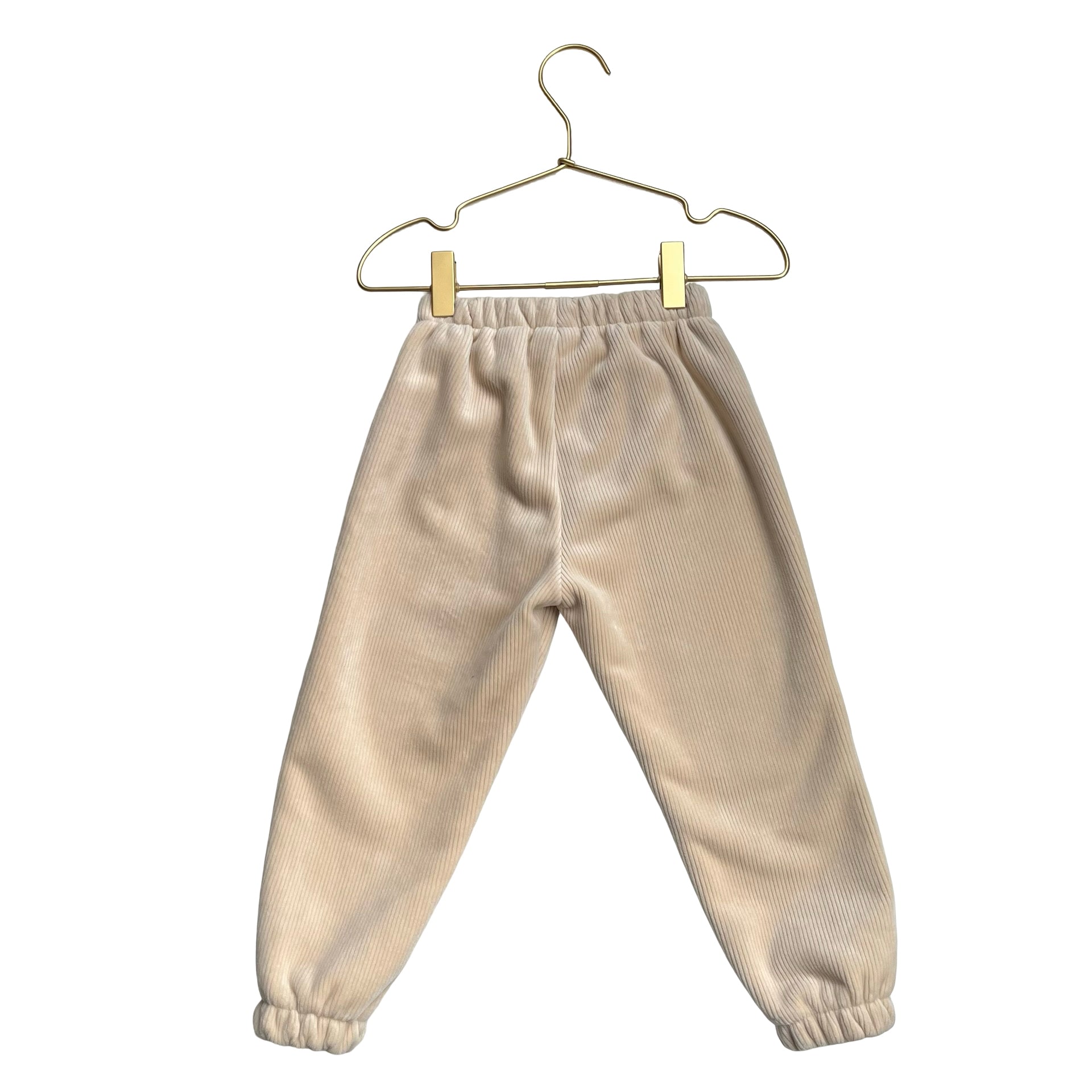 Zara Ivory Ribbed Velour Joggers - Size 2-3
