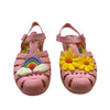 Mini Melissa x Play-Doh Pink Rainbow & Flower Sandals - Size 12