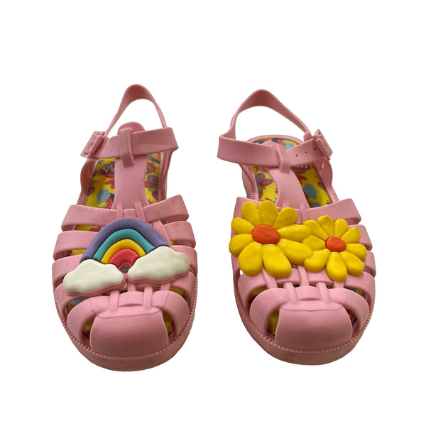 Mini Melissa x Play-Doh Pink Rainbow & Flower Sandals - Size 12