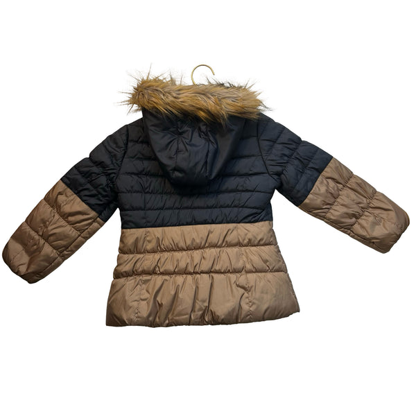 Jessica Simpson Brown & Black Hooded Puffer Winter Jacket - Size S 4