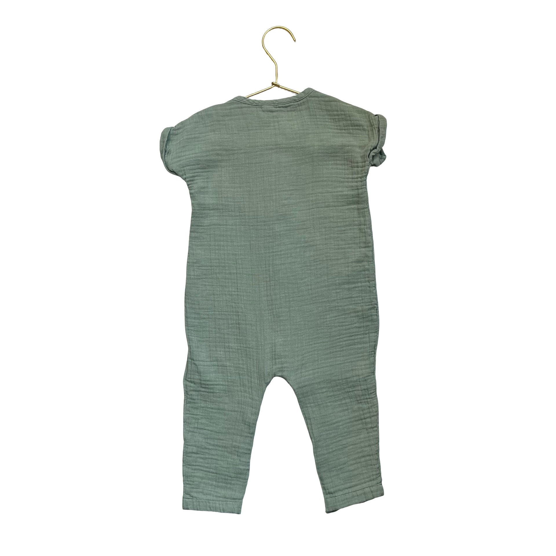 Baby Gap Sage Green Gauze One-Piece Jumpsuit - Size 12-18 Mo
