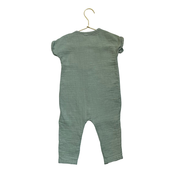 Baby Gap Sage Green Gauze One-Piece Jumpsuit - Size 12-18 Mo